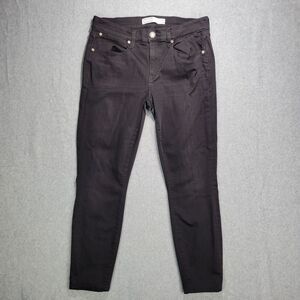 AYR The Chiller Womens Mid-Rise‎ Skinny Raw Hem 5-Pocket Jeans Black 32/28